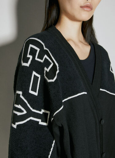 Y-3 Logo Intarsia Cardigan Black yyy0354002