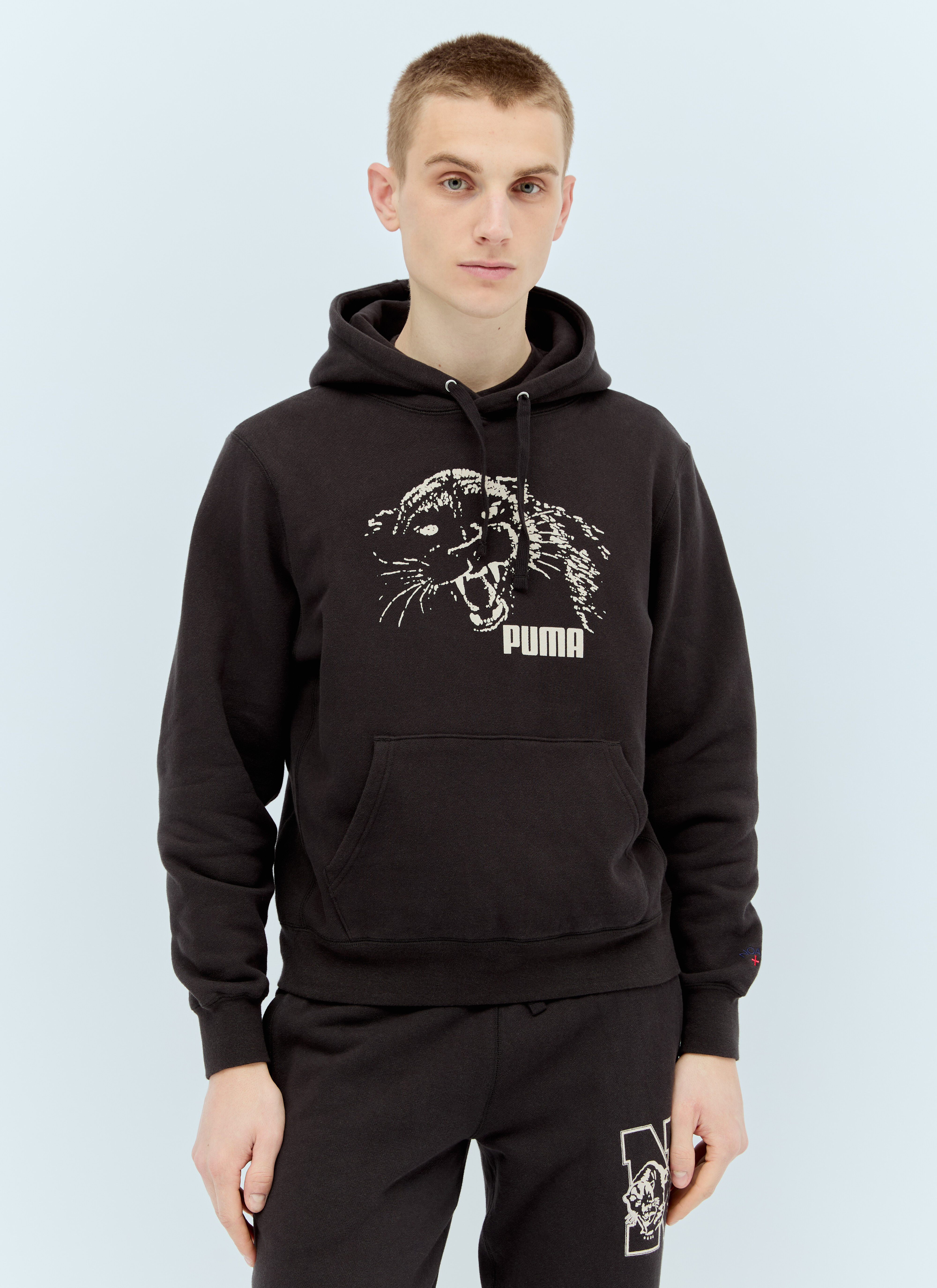 Puma x Skepta Logo Print Hooded Sweatshirt Black pus0156001