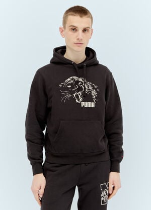 Puma x Skepta Logo Print Hooded Sweatshirt Black pus0156001