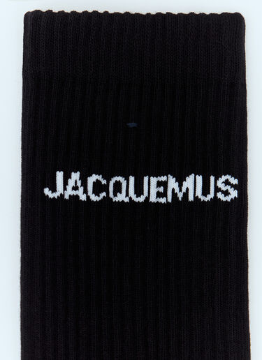 Jacquemus Les Chaussettes 徽标袜子 黑色 jac0358006