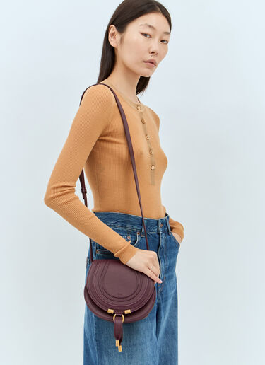 Chloé Marcie Small Saddle Bag Purple chl0257022