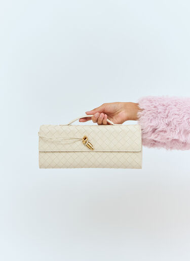 Bottega Veneta Long Andiamo Clutch White bov0257044