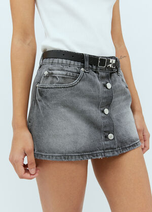 Courrèges Trucker Denim Mini Skirt Black cou0253004