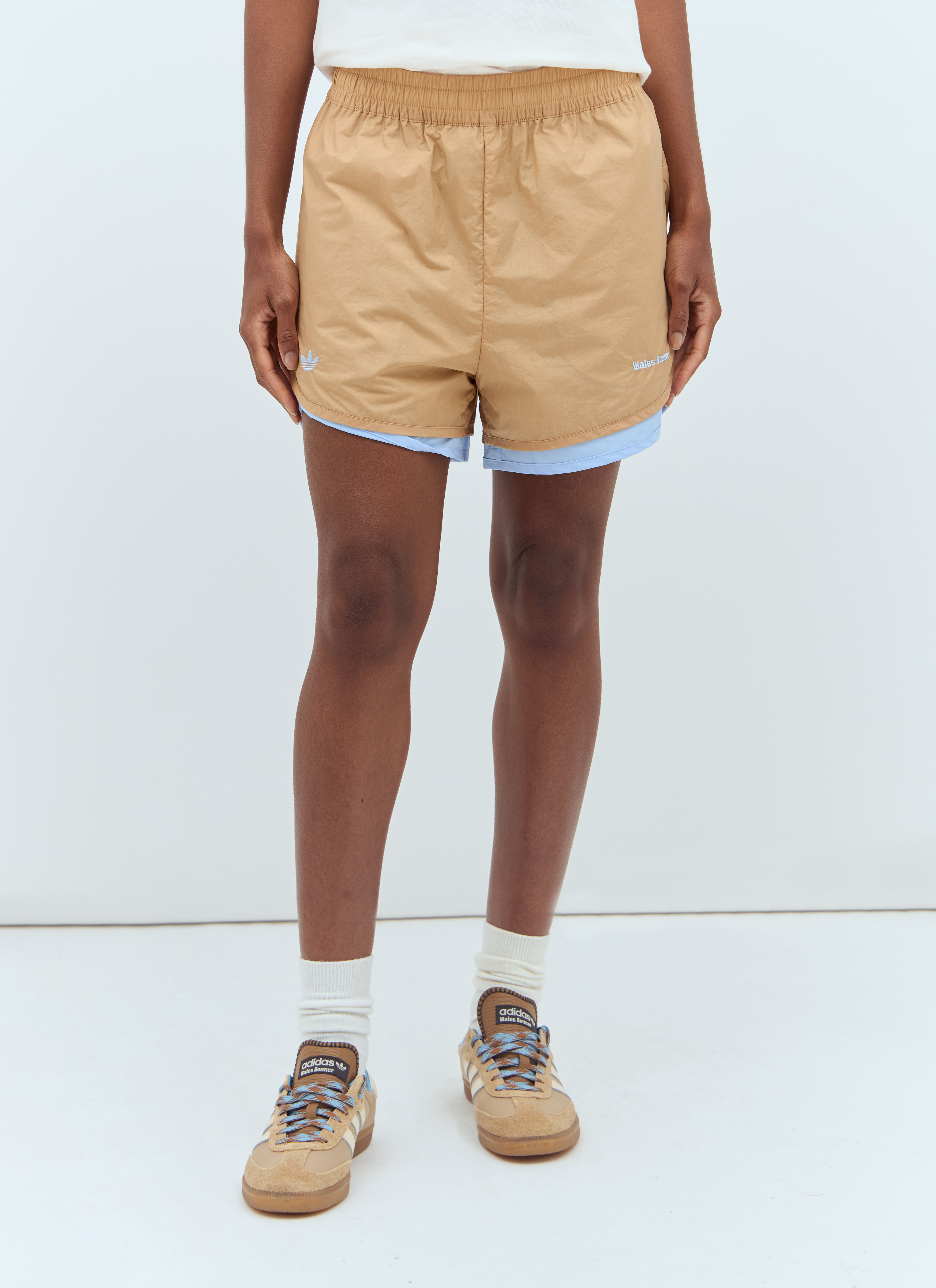 Acne Studios Nylon Double-Layered Shorts Black acn0257010