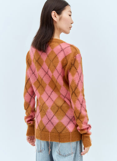 Marni Argyle Sweater Pink mni0257005