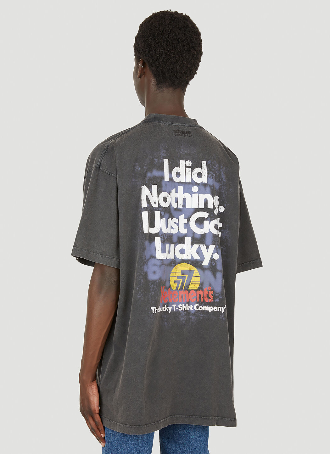 VETEMENTS I Got Lucky T-Shirt in Dark Grey | LN-CC