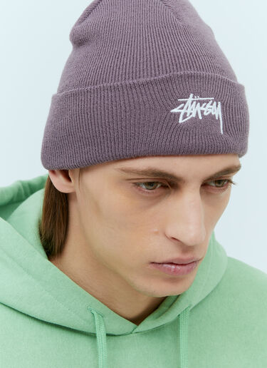 Stüssy ストックカフビーニーハット パープル sts0153024