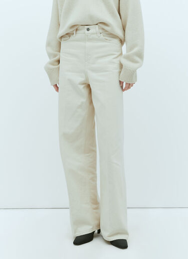 TOTEME Wide Leg Jeans Beige tot0256010