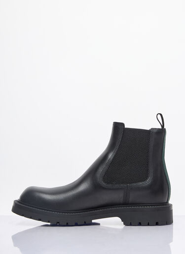 Gucci Web Chelsea Boots Black guc0157038