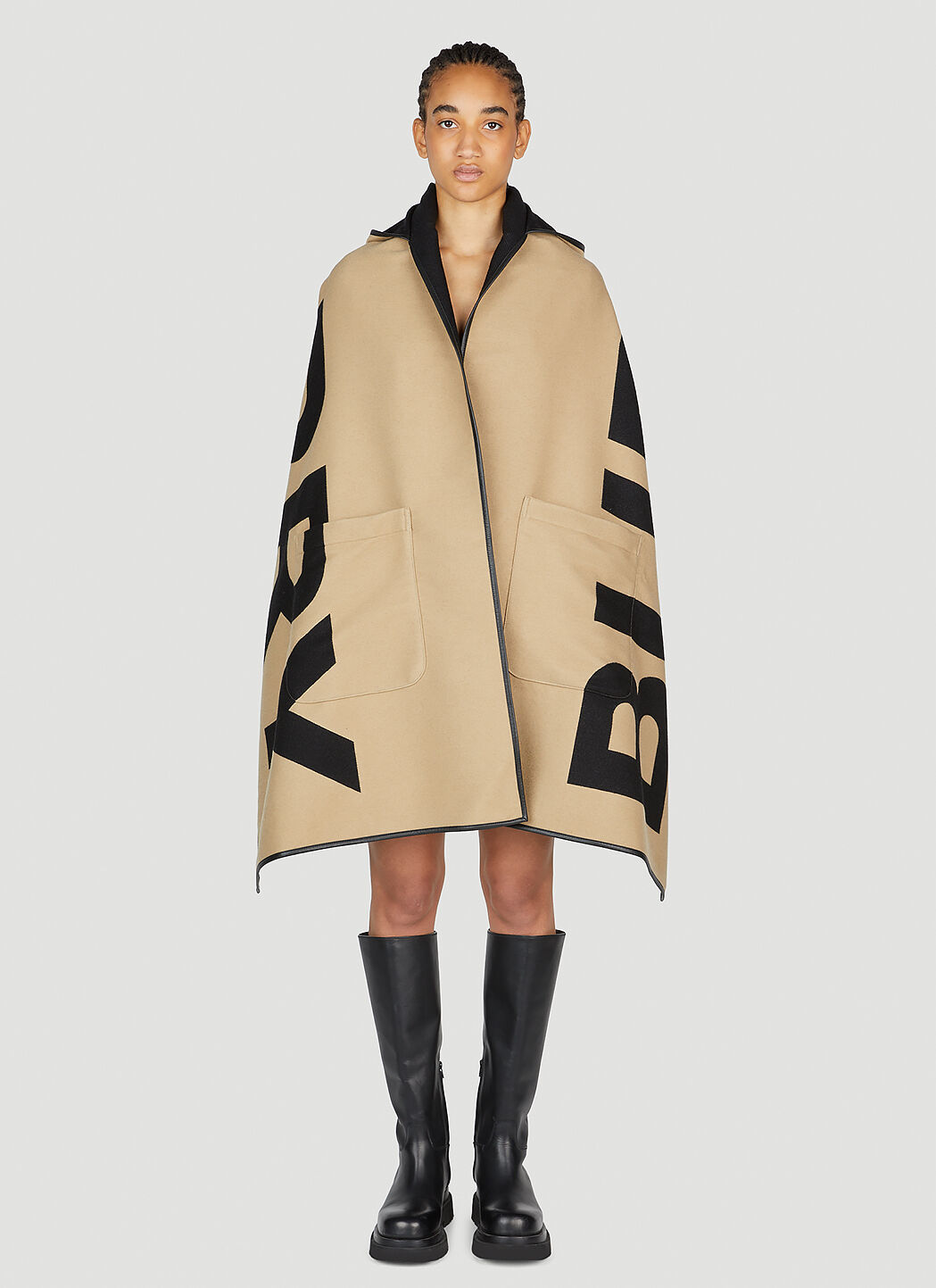 Burberry Text Scarf Cape in Beige | LN-CC®