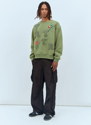 Patta Flowers Crewneck Sweatshirt Green pat0156008