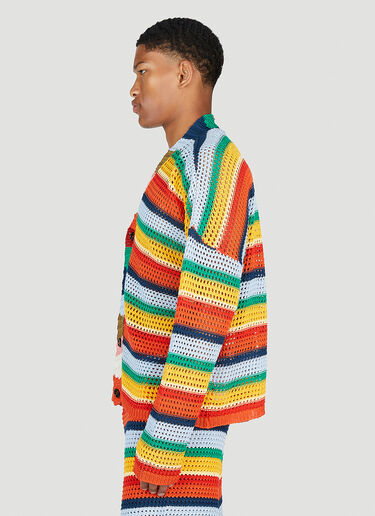 Marni x No Vacancy Stripe Knit Cardigan Multicolour mvy0153001