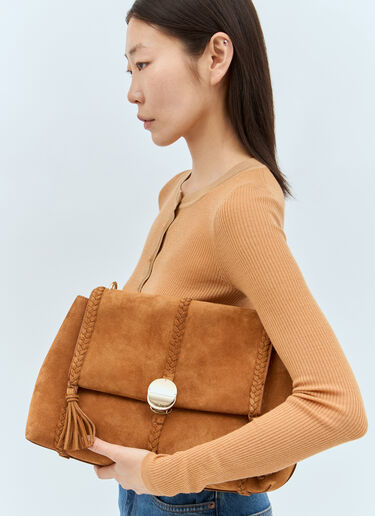 Chloé 페넬로페 미디엄 숄더백 브라운 chl0257017