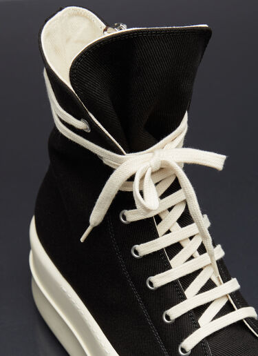 CHUNKY SOLE HIGH TOP SNEAKERS - Black