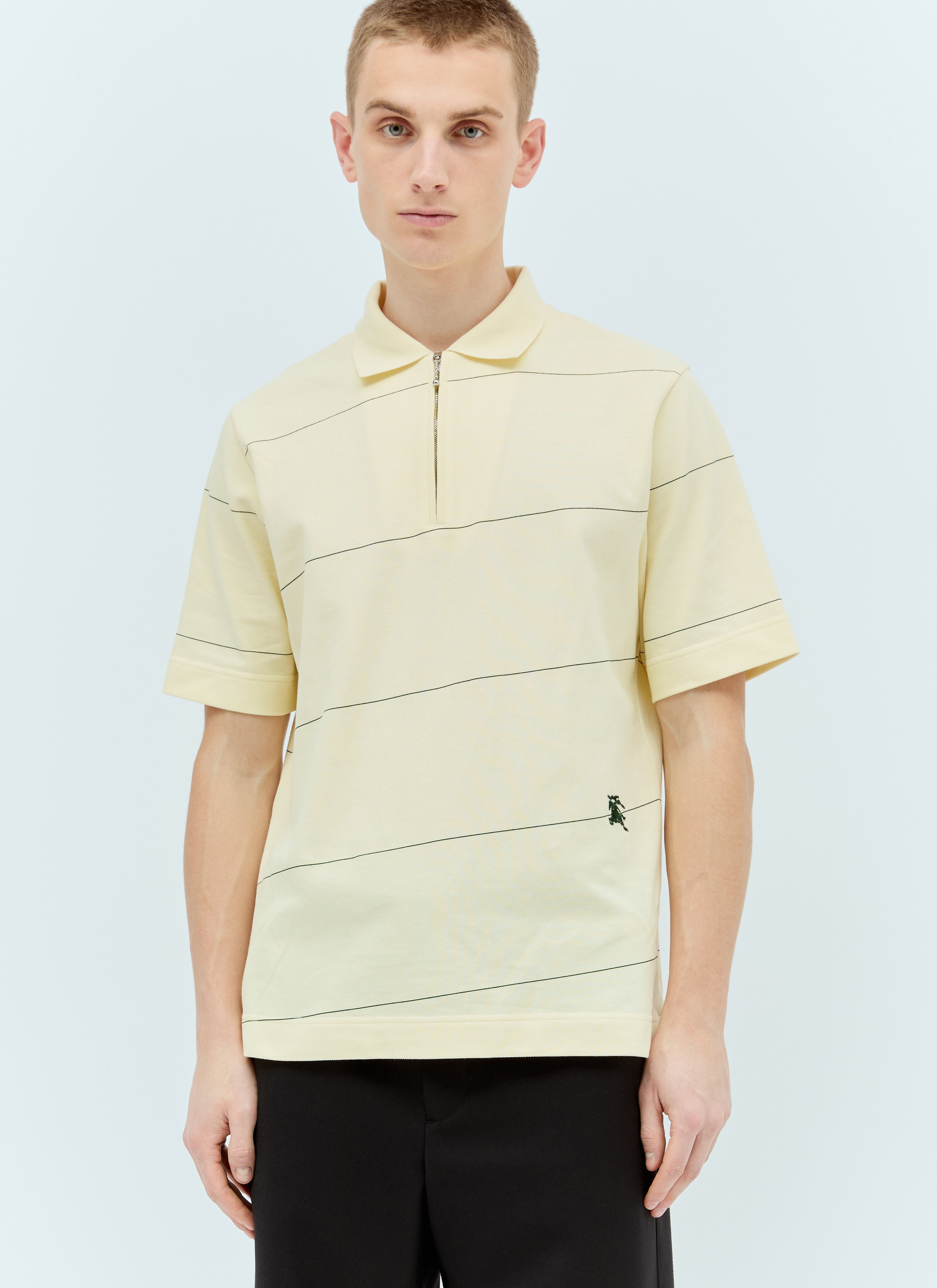 Vivienne Westwood Striped Polo Shirt Cream vvw0157004