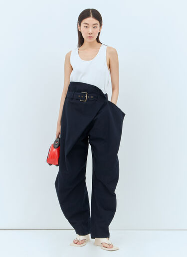 JW Anderson Fold-Over Pants Navy jwa0257005