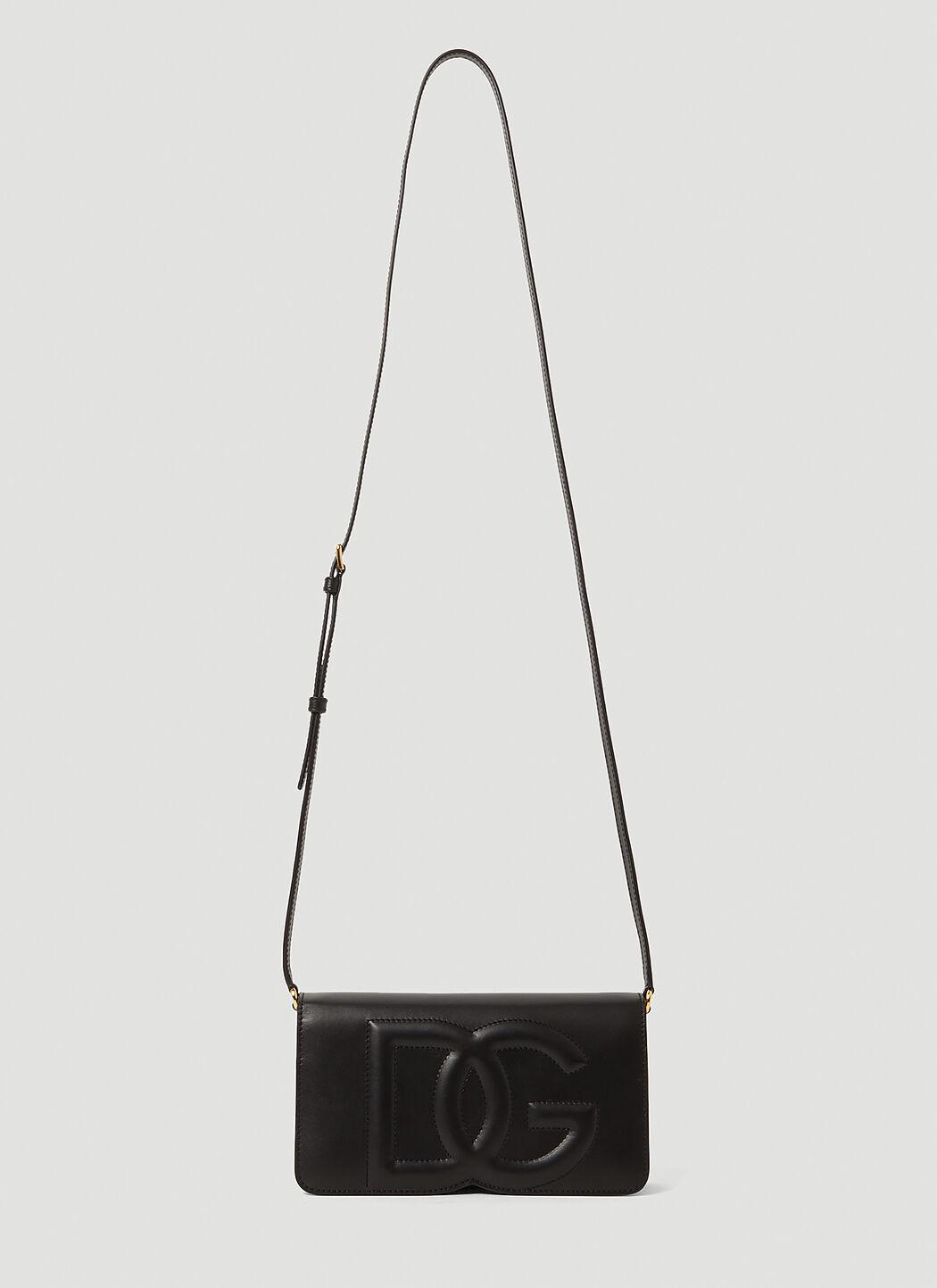 Gucci Logo Leather Phone Bag Black guc0257139