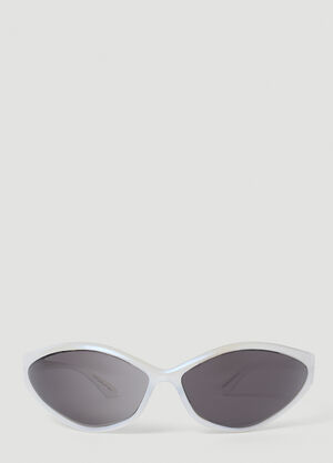 Saint Laurent Swift Oval Sunglasses Silver sla0147071