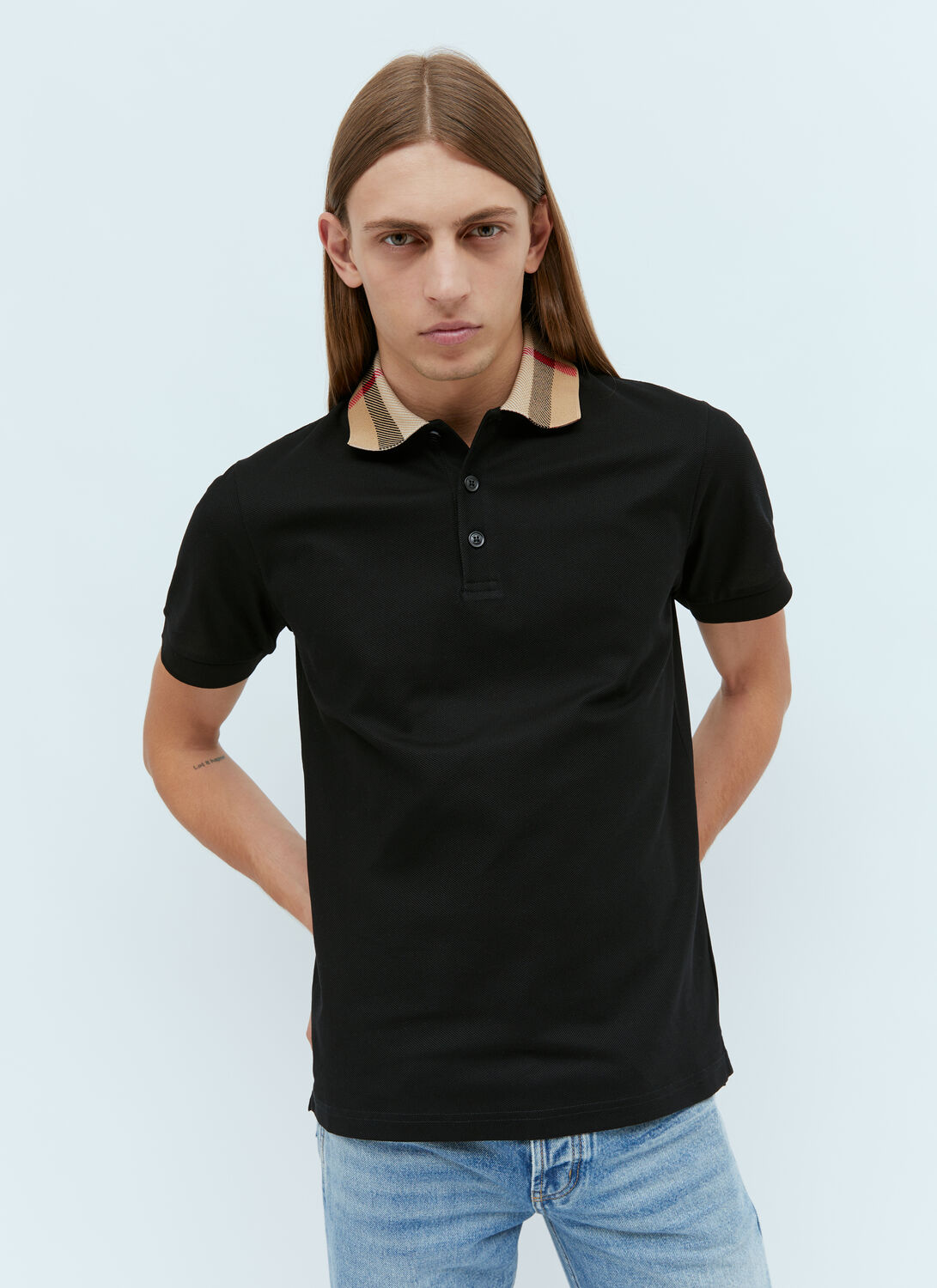 Burberry Check Collar Cody Polo Shirt