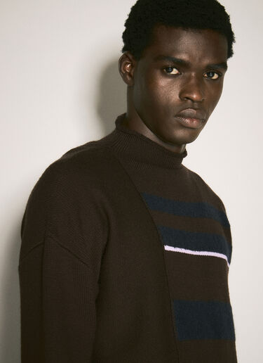 Lanvin Stripe Sweater Brown lnv0157002