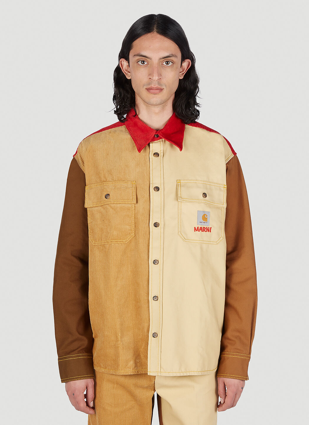 Marni x Carhartt Colour Block Shirt in Brown | LN-CC®