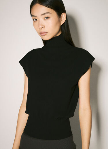 Rick Owens Turtleneck Knit Top Black ric0257012