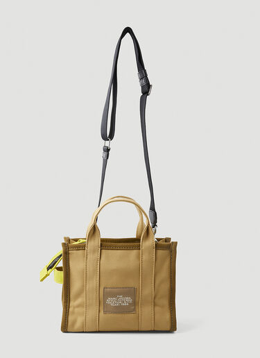 Marc Jacobs Logo Print Canvas Mini Tote Bag in Khaki