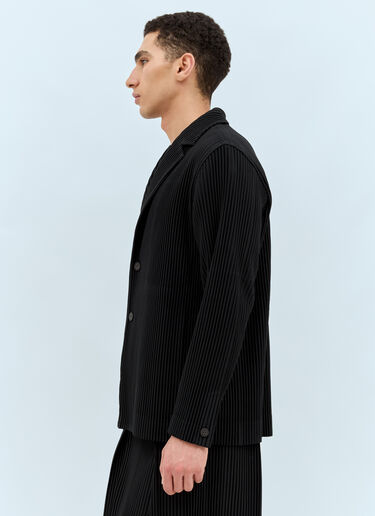 Homme Plissé Issey Miyake Single-Breasted Pleated Blazer Black hmp0158010