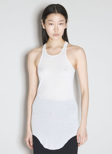 Rick Owens Basic Rib Tank Top White ric0255023