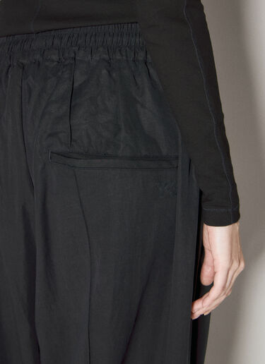 Y-3 Wide-Leg Drawstring Pants Black yyy0256003