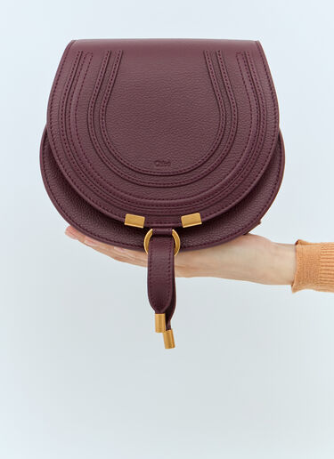 Chloé Marcie Small Saddle Bag Purple chl0257022