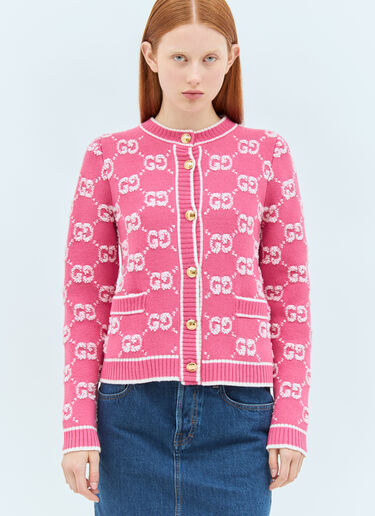 Gucci GG Wool Cardigan Pink guc0257043