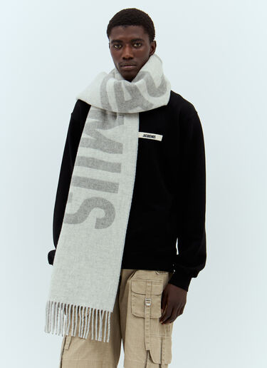 Jacquemus L'Echarpe Jacquemus Scarf Grey jac0158021