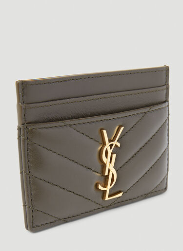 logo-plaque quilted wallet, Saint Laurent