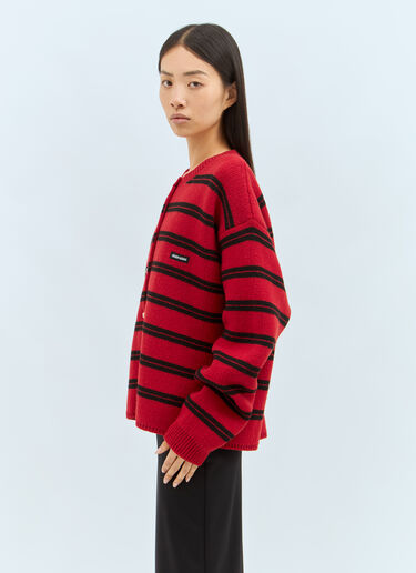 Miu Miu Stripe Cardigan Red miu0358001