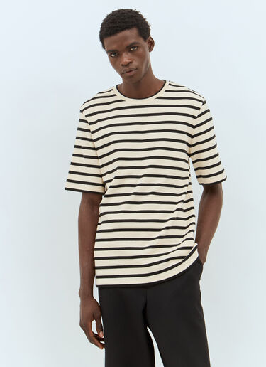 Jil Sander Striped T-Shirt Beige jil0155018