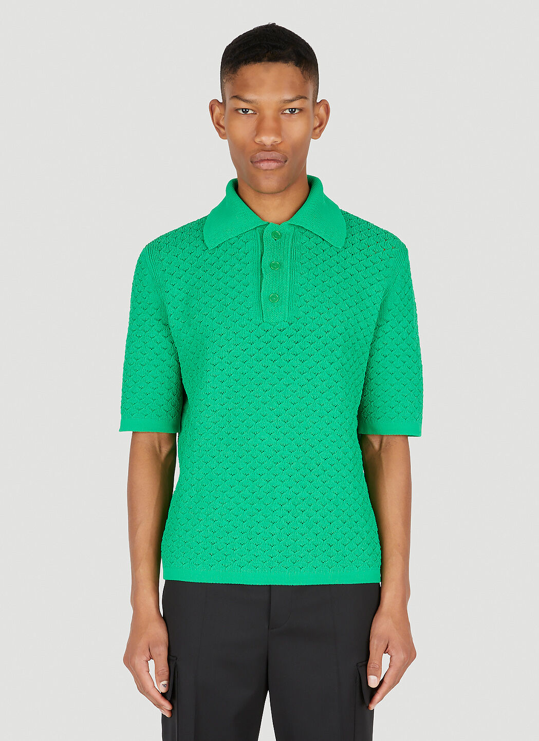 Triangle Mesh Polo Shirt