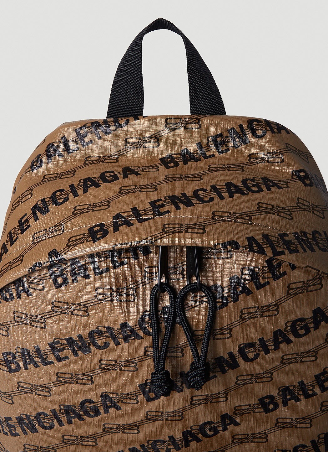 Balenciaga Signature Logo-Print Backpack Black/White