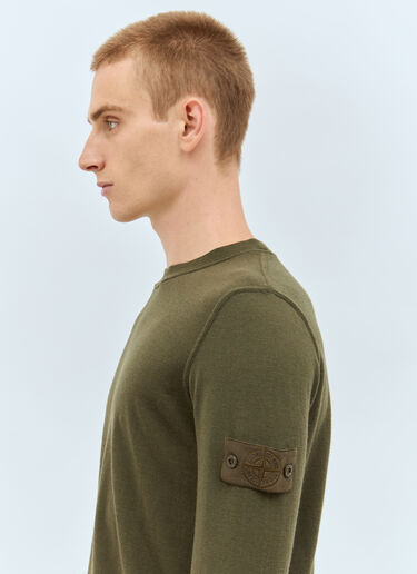 Stone Island 고스트 울 스웨터  그린 sto0158009