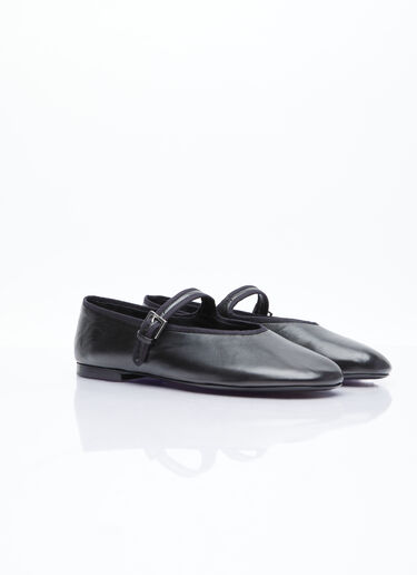 The Row Boheme MJ Leather Flats Black row0253032