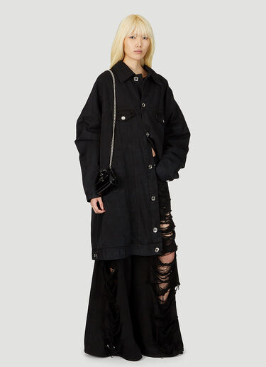 Dolce & Gabbana Kim Oversized Denim Coat Black dol0252006