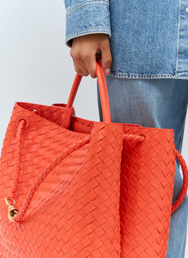 Bottega Veneta 라지 안디아모 핸드백 오렌지 bov0257074