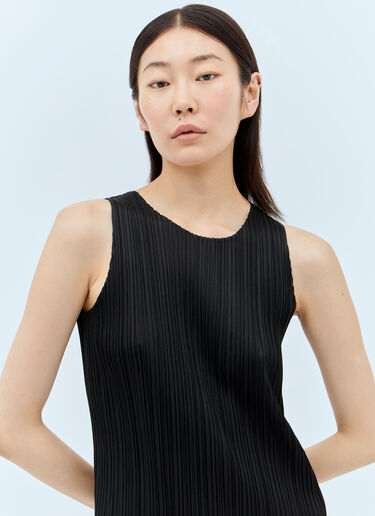 Pleats Please Issey Miyake 褶裥中长连衣裙 黑色 plp0256016