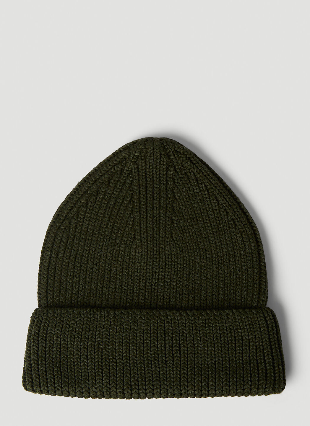 ROA Ribbed Beanie Hat in Dark Green | LN-CC®