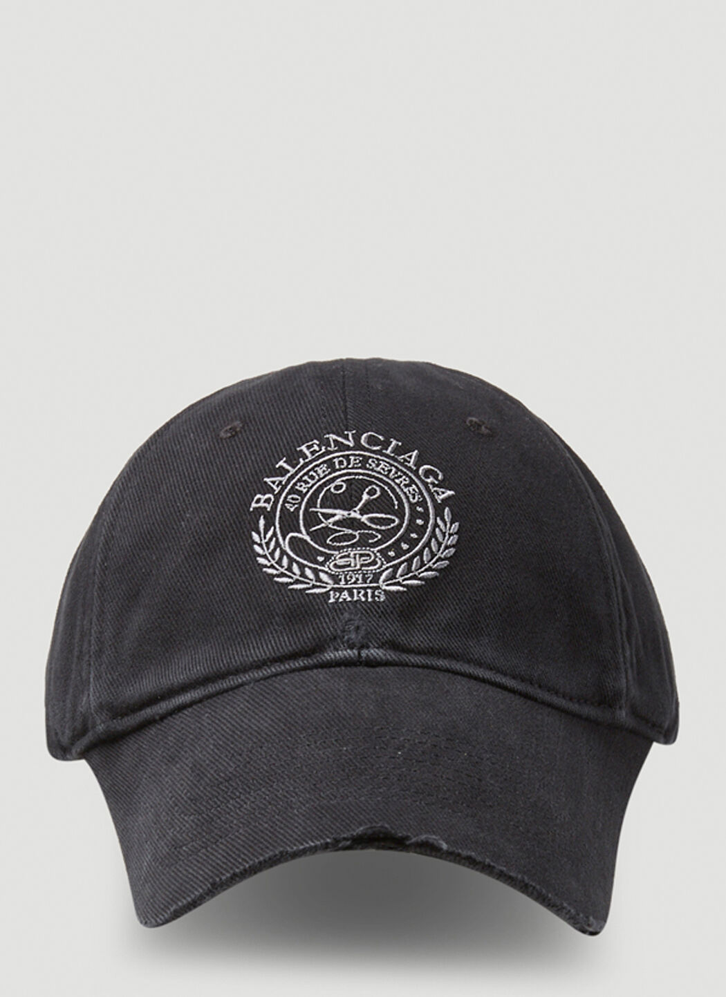 Balenciaga Logo Embroidered Baseball Cap in Black | LN-CC®