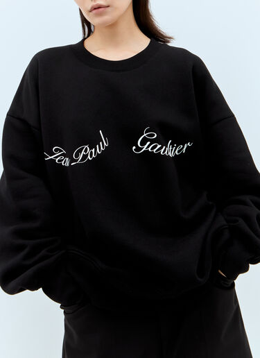 Jean Paul Gaultier Logo Print Sweatshirt Black jpg0258021