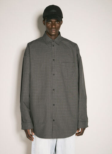 Balenciaga Checked Outerwear Shirt Grey bal0157024