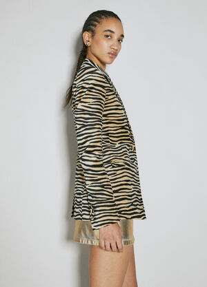 Coperni Tiger Print Tailored Blazer Black cpn0255015