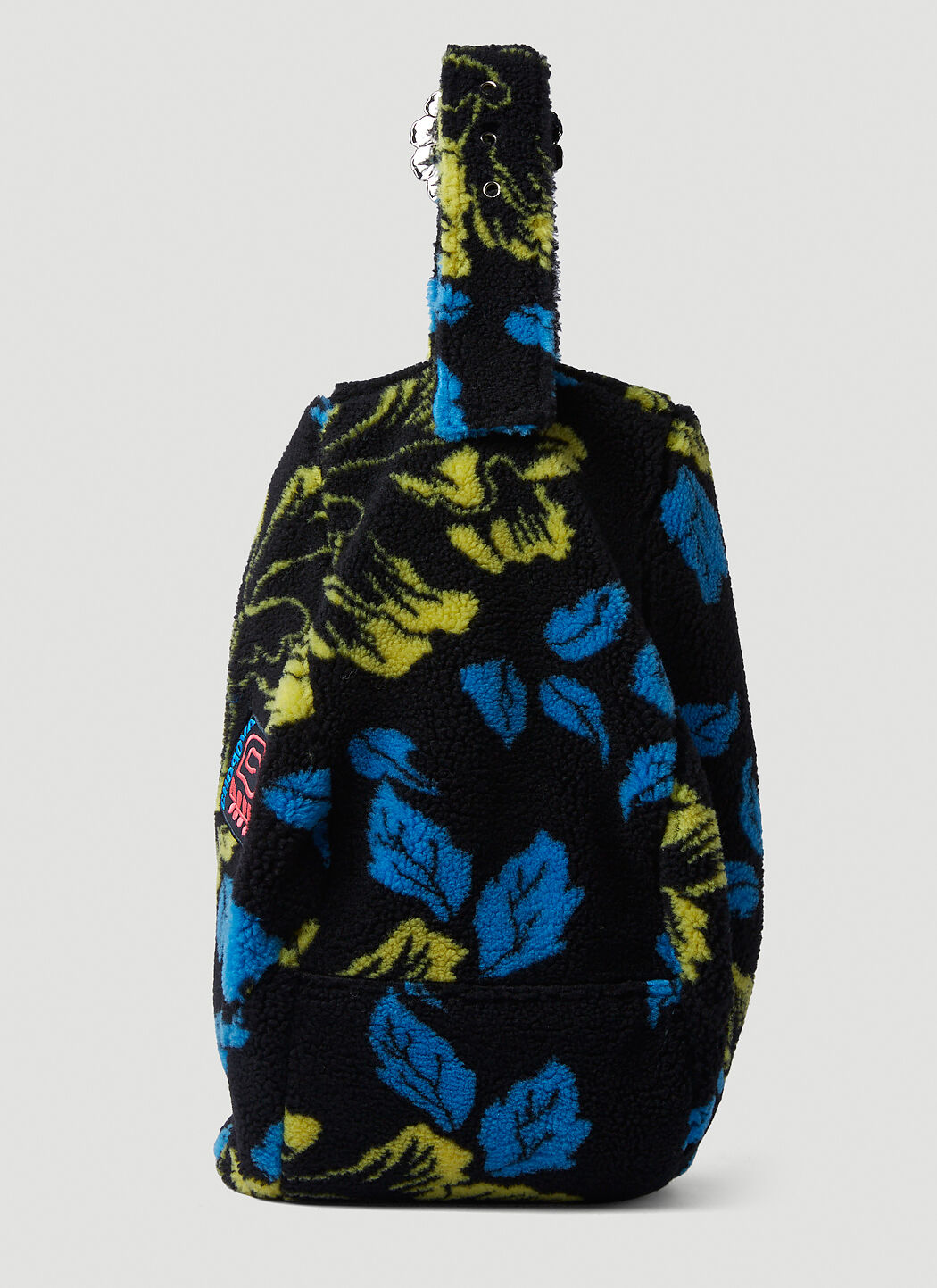 Chopova Lowena Floral Fleece Shoulder Bag in Black | LN-CC®