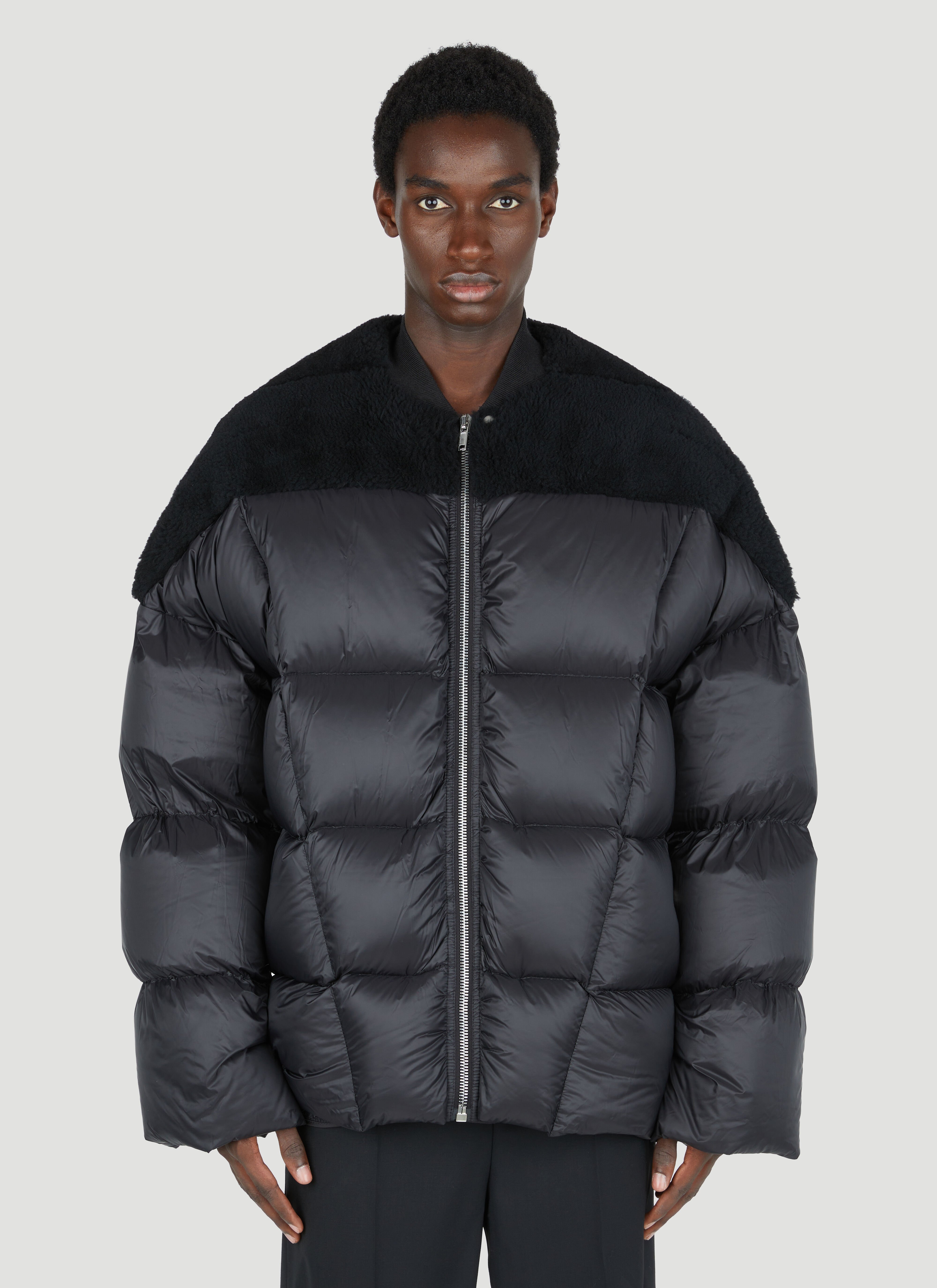 Rick Owens Crewneck Down Jacket in Black | LN-CC®